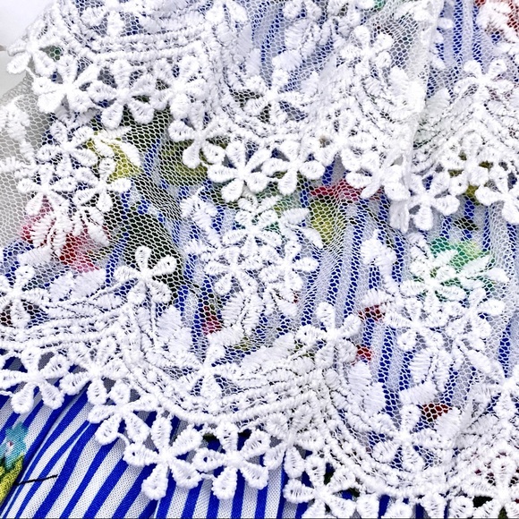 NWT Bonnie Jean Floral & Lace Halter Maxi Dress, 2T - Picture 9 of 14